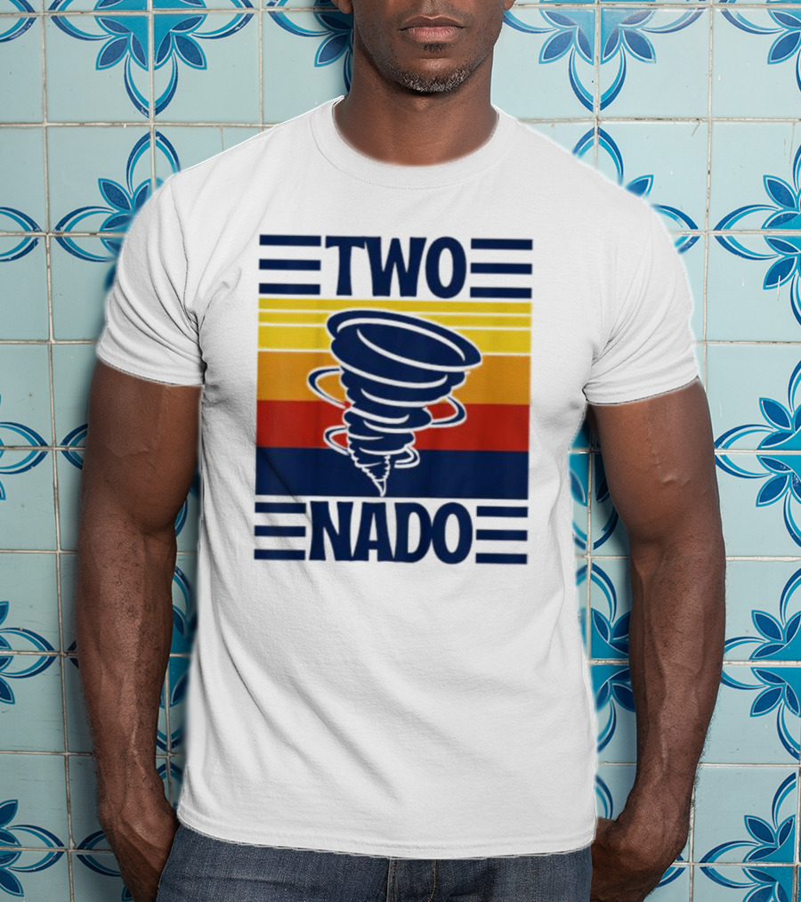 Two Nado Retro Tornado Stripe T-Shirt