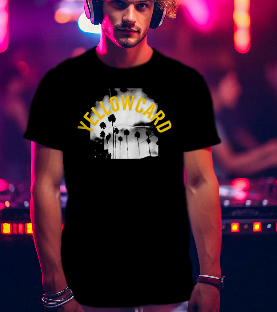 YELLOWCARD Palm Tree Skyline Arch T-Shirt