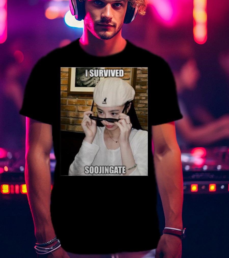 I Survived Soojingate Beret Sunglasses Meme T-Shirt