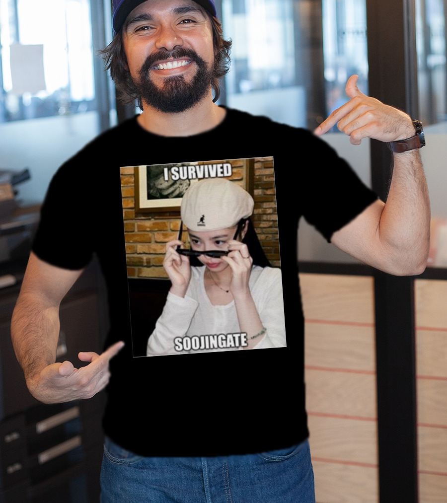 I Survived Soojingate Beret Sunglasses Meme T-Shirt