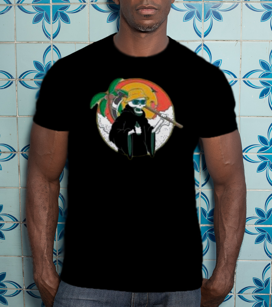 God Of Death On Vacation Grim Reaper Beach Summer T-Shirt