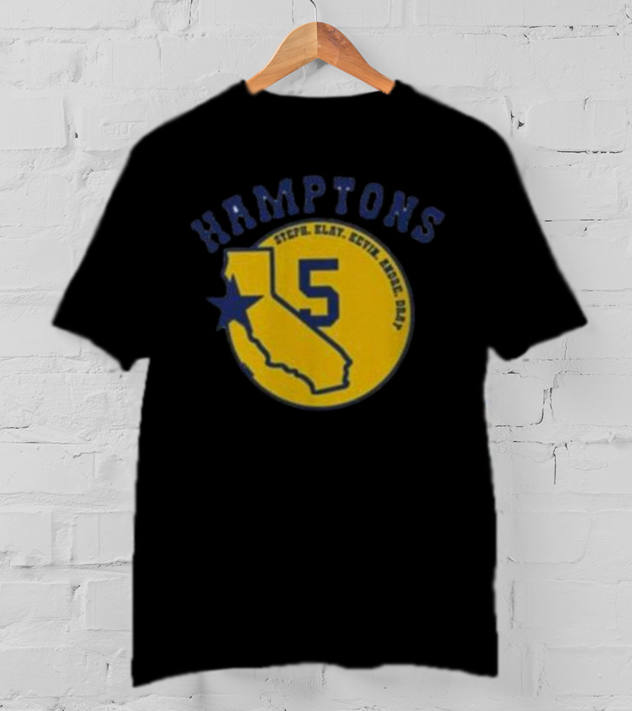 Golden State Hamptons 5 Steph Klay Kevin Andre Dray California Star T-Shirt