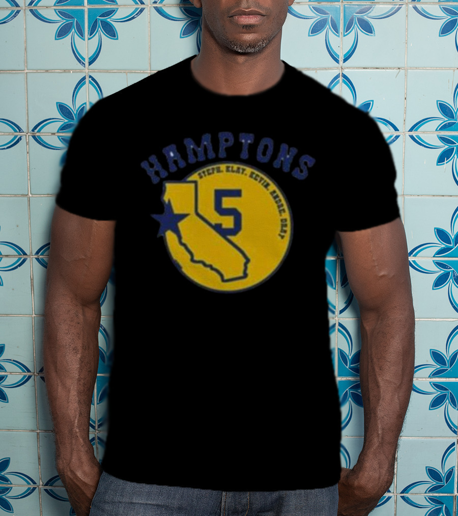 Golden State Hamptons 5 Steph Klay Kevin Andre Dray California Star T-Shirt