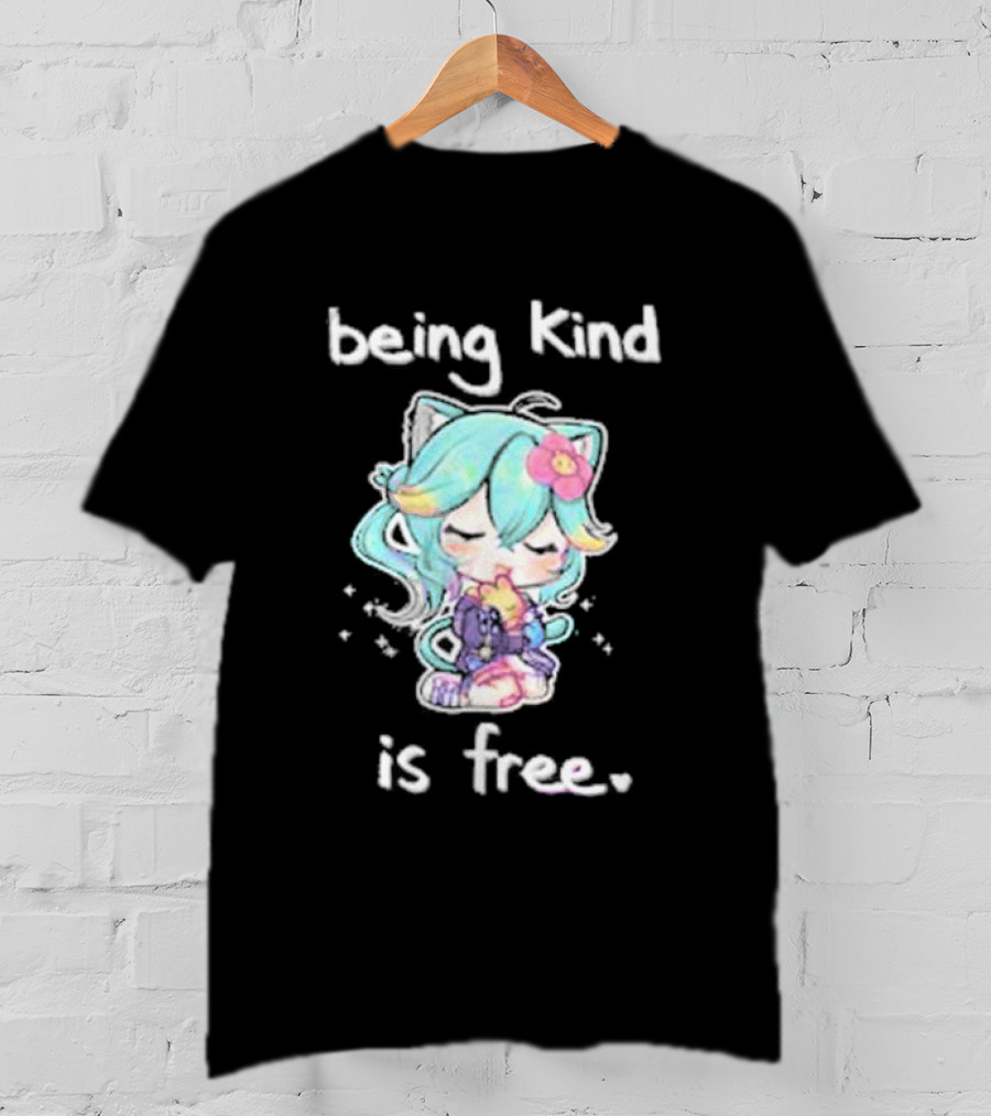 Being Kind Is Free Cute Anime Character Rosedoodles T-Shirt