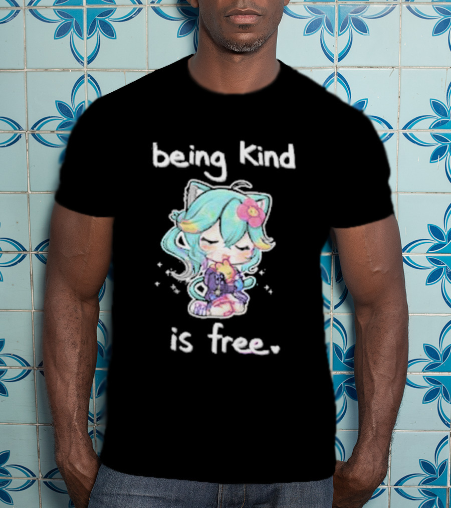 Being Kind Is Free Cute Anime Character Rosedoodles T-Shirt