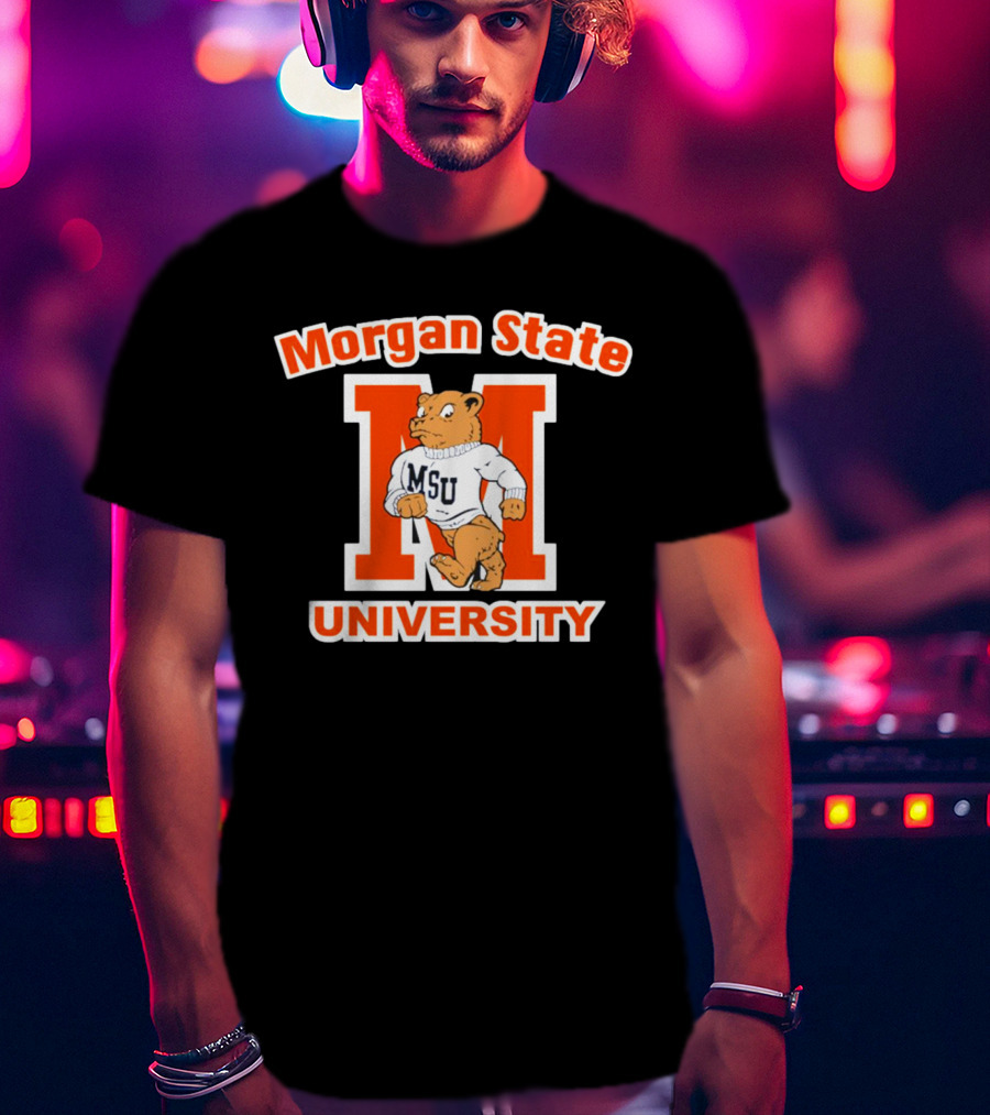 Morgan State University Bear MSU Sweater Logo Throwback T-Shirt