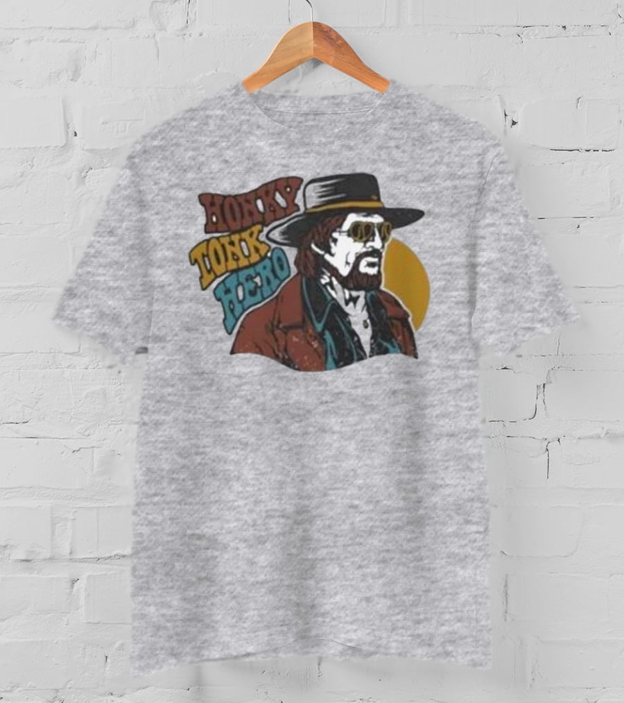 Waylon Jennings Merch Store Honky Tonk Hero T-Shirt