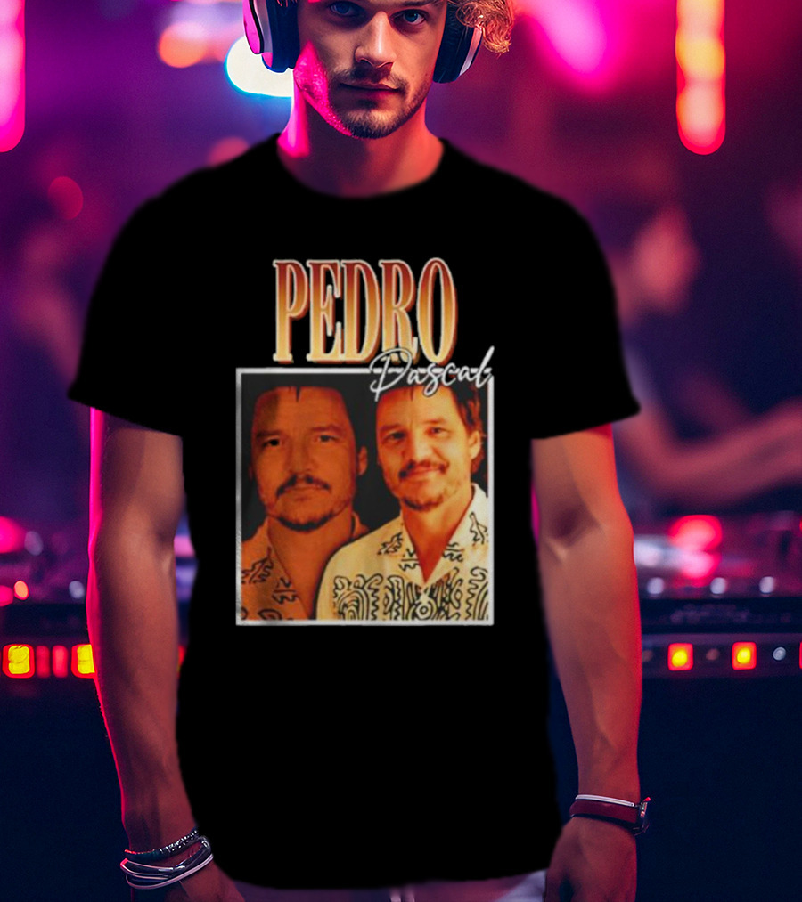 Pedro Pascal Retro 90s Style Vintage Portraits T-Shirt