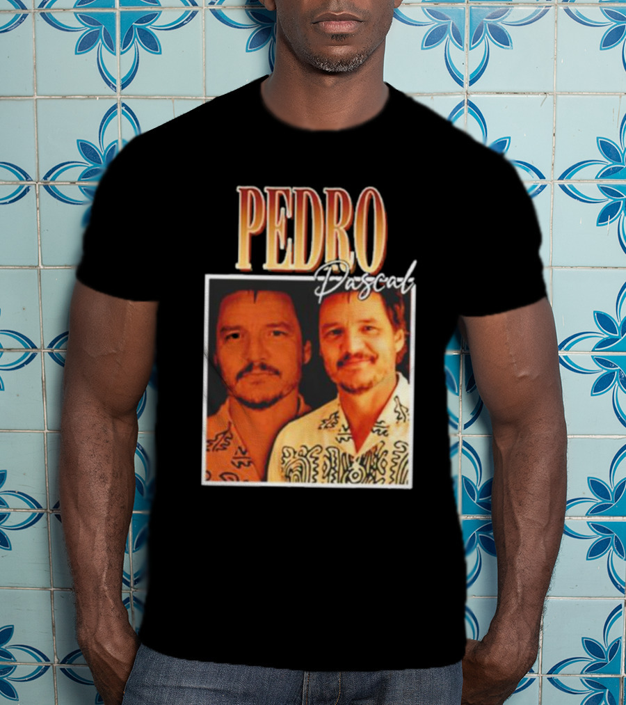Pedro Pascal Retro 90s Style Vintage Portraits T-Shirt
