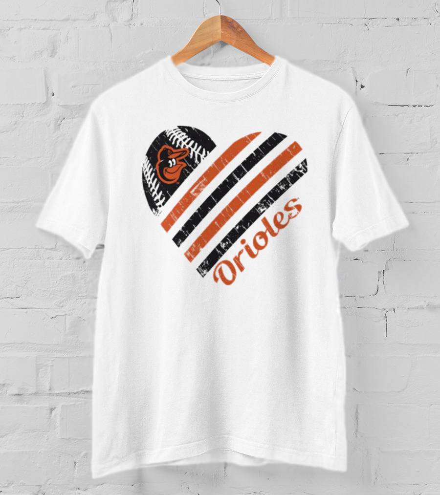 Baltimore Orioles Heart Graphic G-III 4Her By Carl Banks White T-Shirt