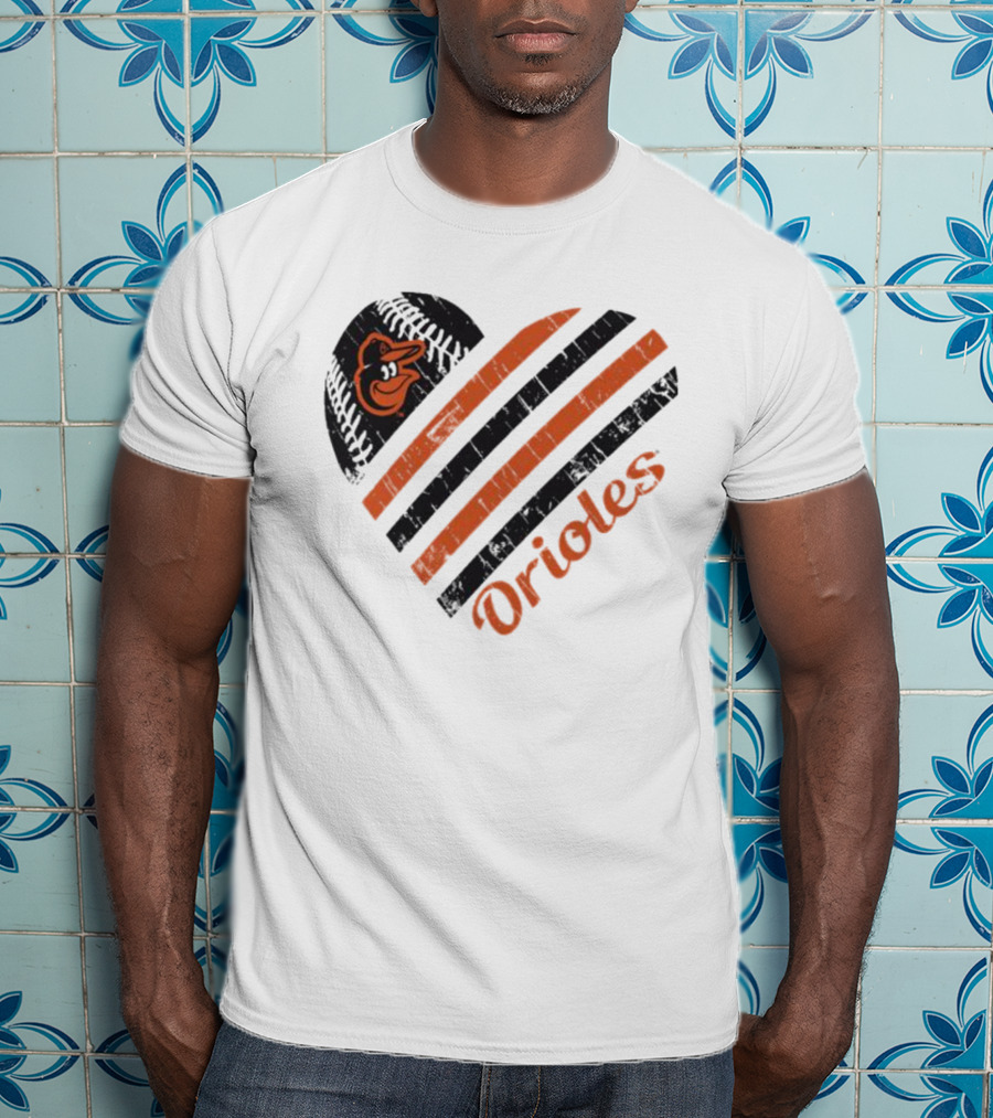 Baltimore Orioles Heart Graphic G-III 4Her By Carl Banks White T-Shirt