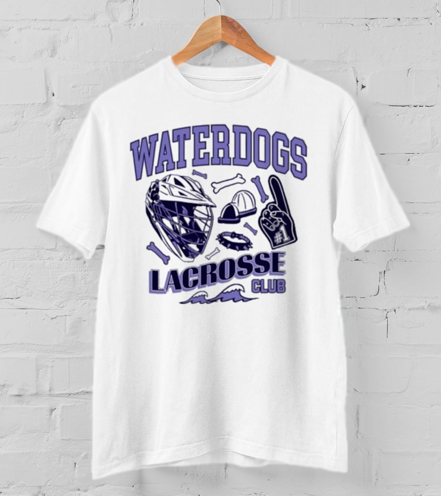 Waterdogs Lacrosse Club Helmet Foam Finger T-Shirt