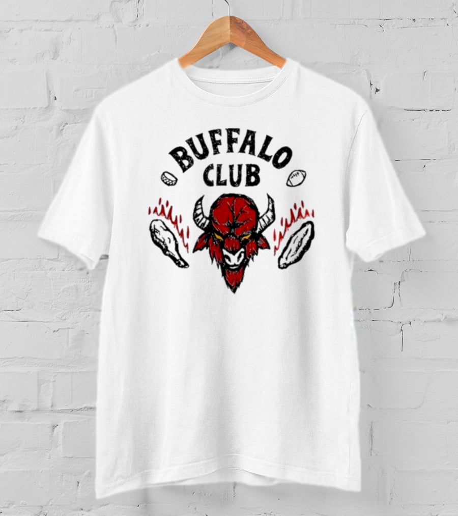 Buffalo Bills X Stranger Things Buffalo Club Demogorgon Horns Football Fusion T-Shirt