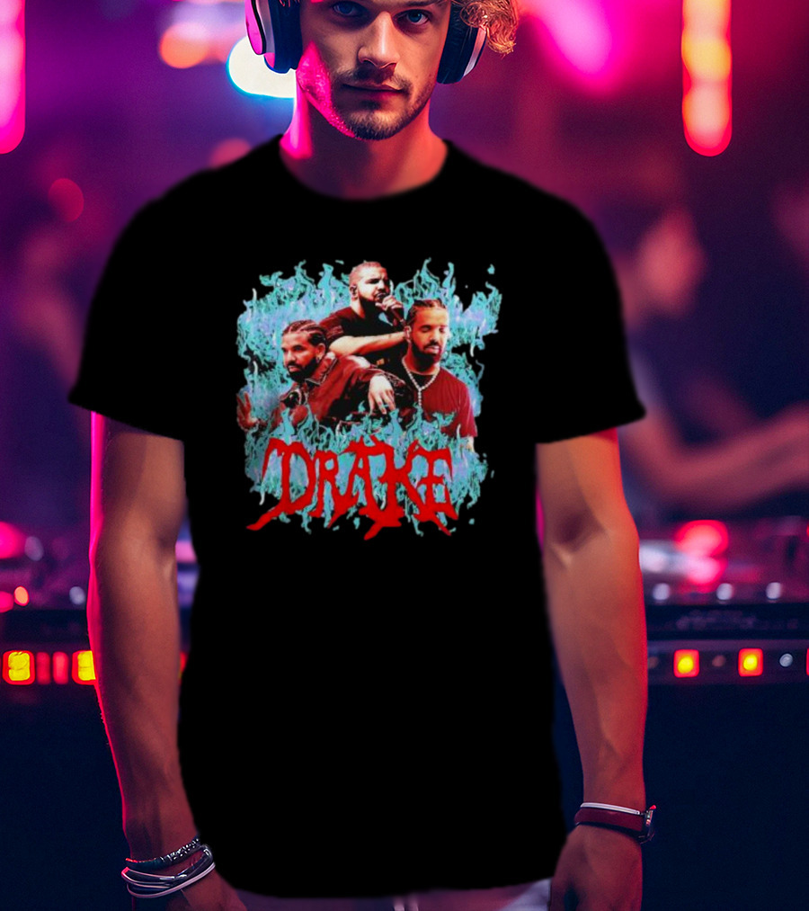 Comfort Colors Drake Flame Graphic Merch T-Shirt