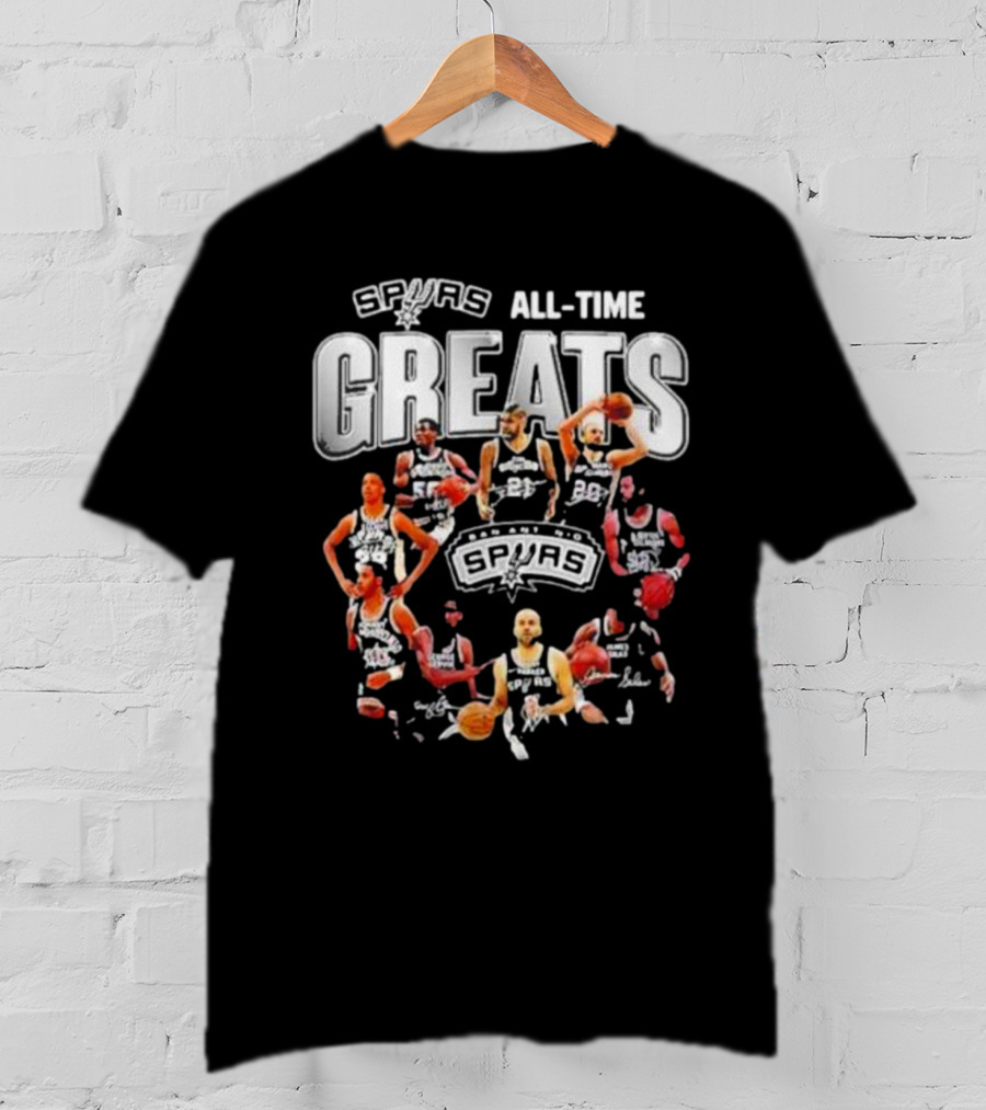 Spurs All-Time Greats San Antonio Legends NBA T-Shirt