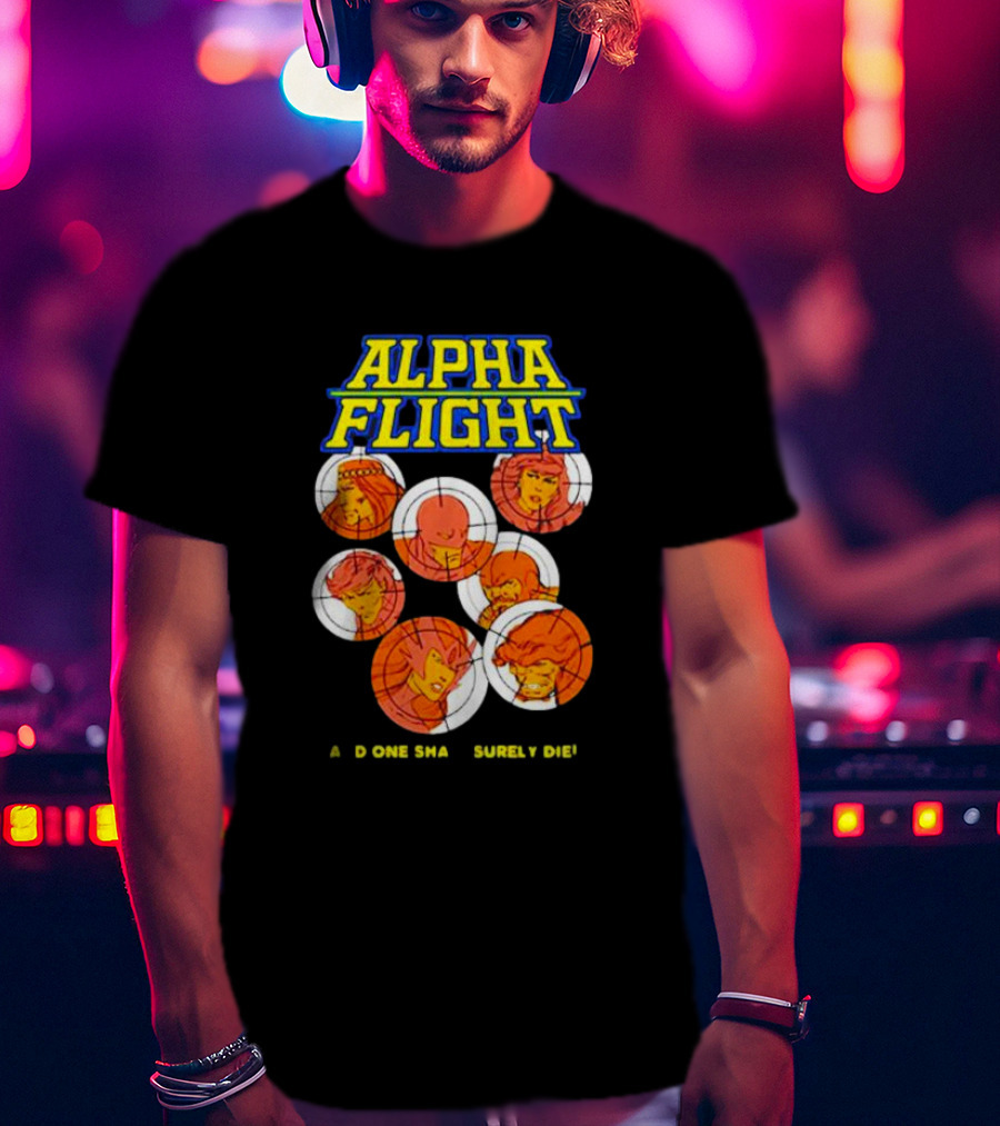 Alpha Flight Marvel Comic Art Team Characters T-Shirt