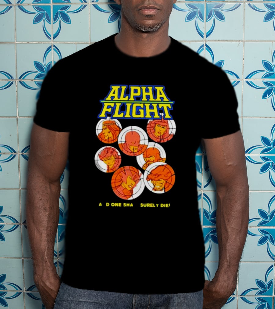 Alpha Flight Marvel Comic Art Team Characters T-Shirt