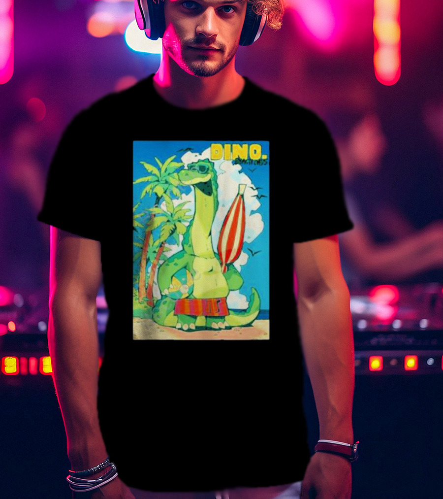 Dino Beach Days Noodle Shop Adventures T-Shirt