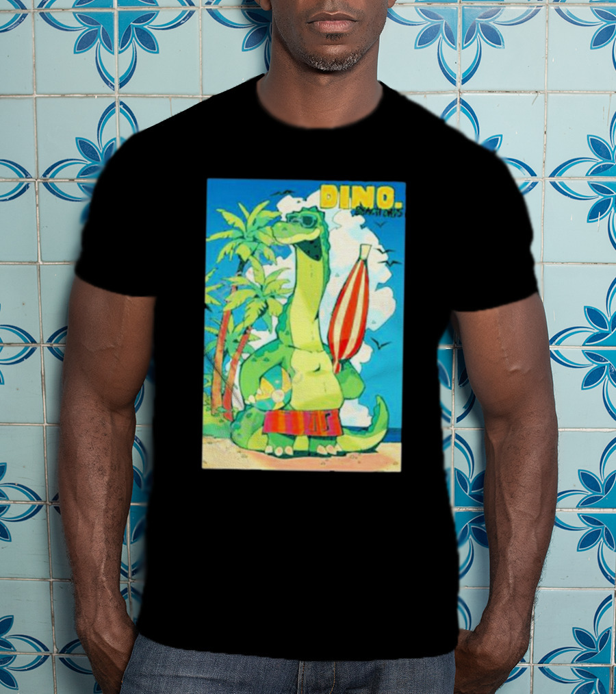 Dino Beach Days Noodle Shop Adventures T-Shirt