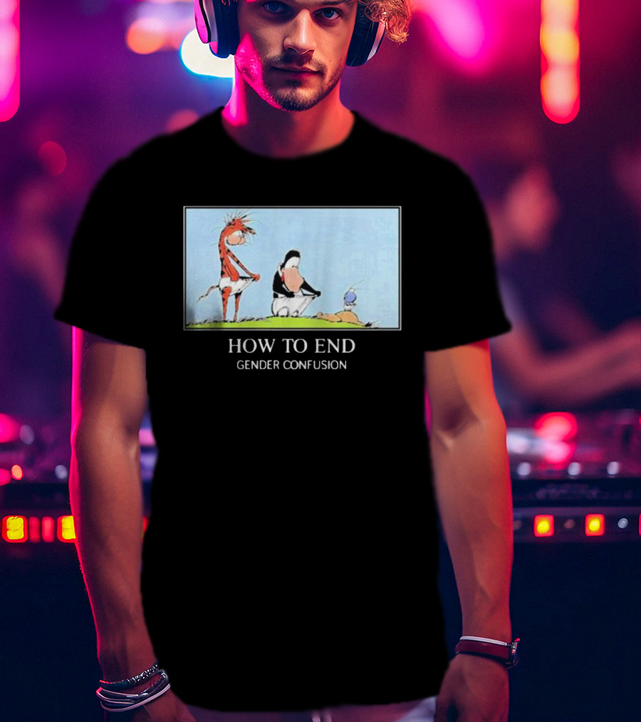 How To End Gender Confusion Calvin Hobbes Peanuts T-Shirt
