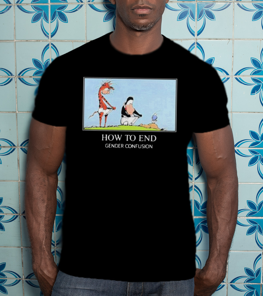 How To End Gender Confusion Calvin Hobbes Peanuts T-Shirt
