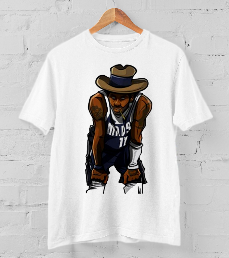Kyriewrld Merch Cowboy Kai Mavs 11 Basketball Cartoon T-Shirt