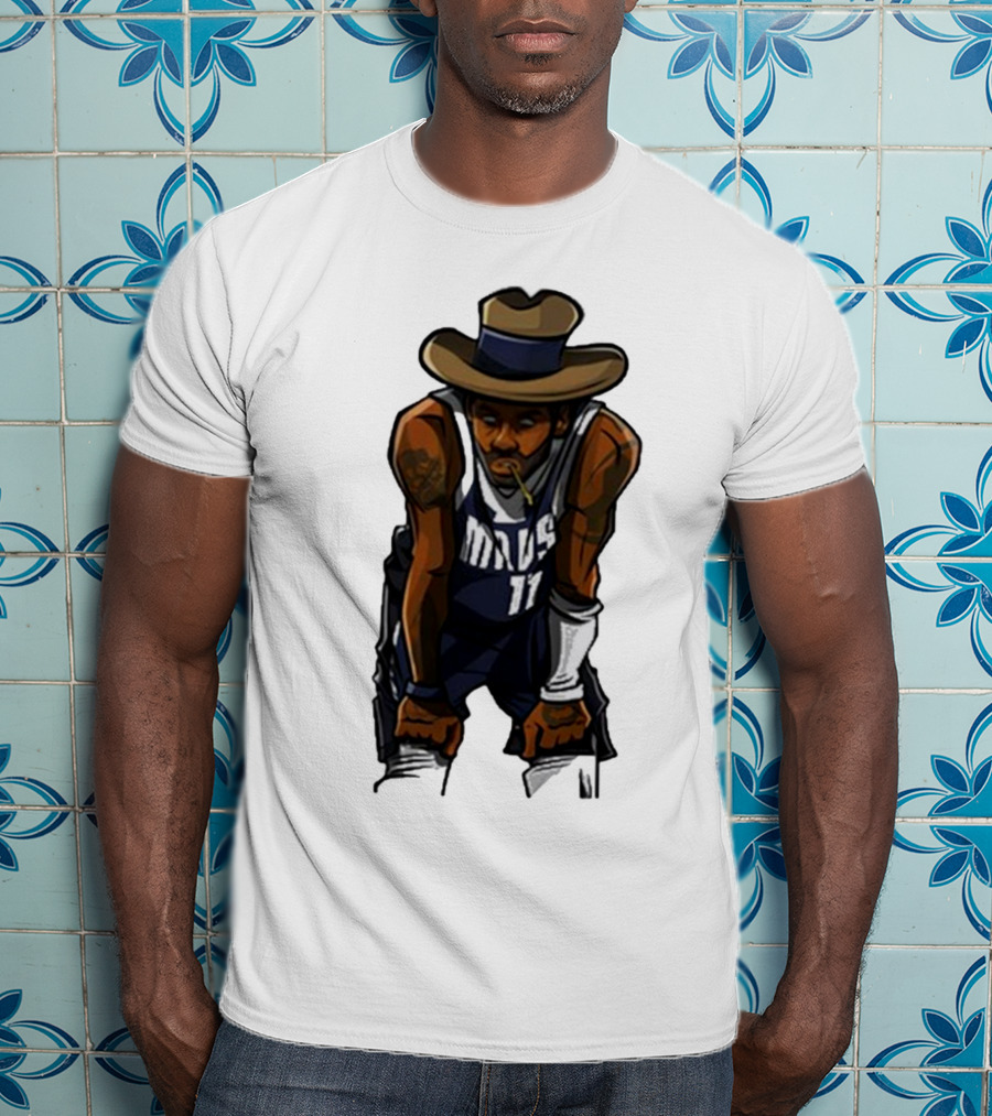 Kyriewrld Merch Cowboy Kai Mavs 11 Basketball Cartoon T-Shirt