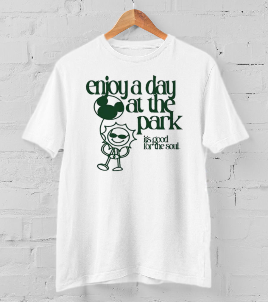 Enjoy A Day At The Park It's Good For The Soul With Sage And Sprout Mickey Balloon T-Shirt
