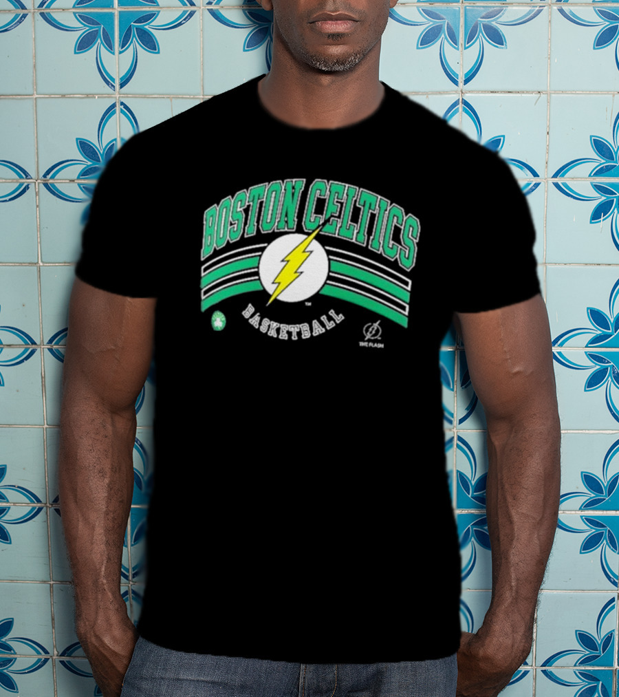 Boston Celtics The Flash Basketball Lightning T-Shirt