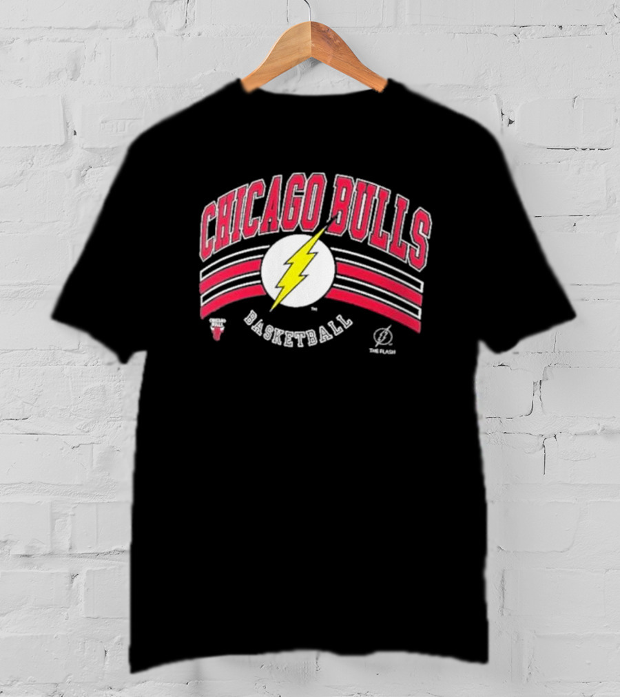 Chicago Bulls Basketball The Flash Logo Collaboration T-Shirt