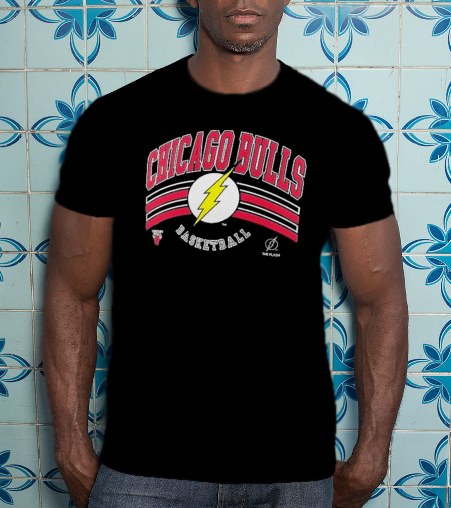 Chicago Bulls Basketball The Flash Logo Collaboration T-Shirt