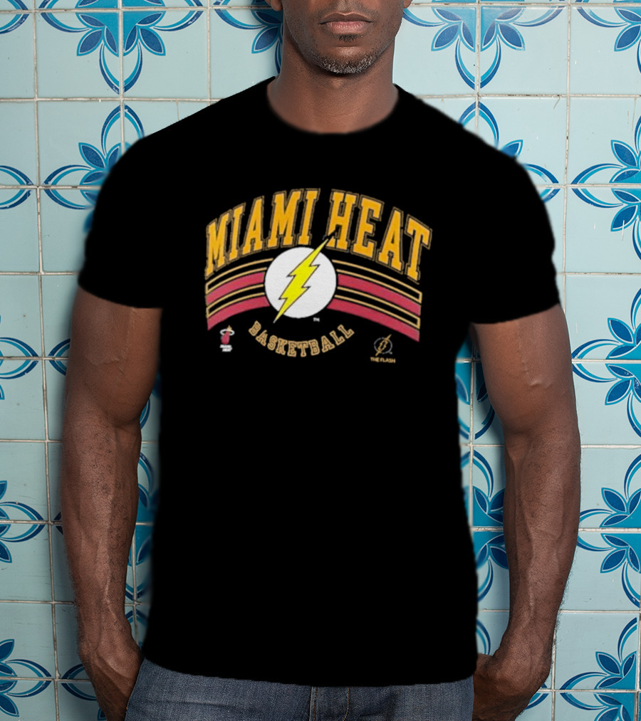 Miami Heat Basketball The Flash Fanatics Branded DC T-Shirt