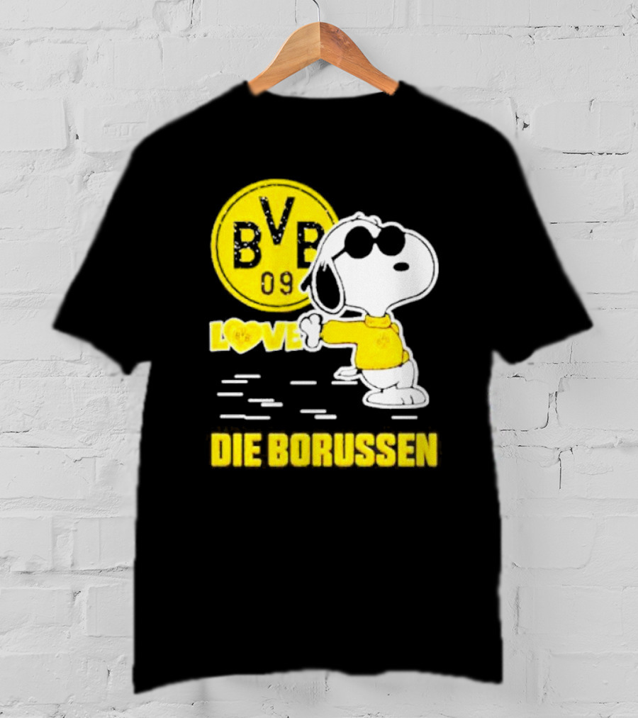 Snoopy Love BVB 09 Die Borussen Football Soccer T-Shirt