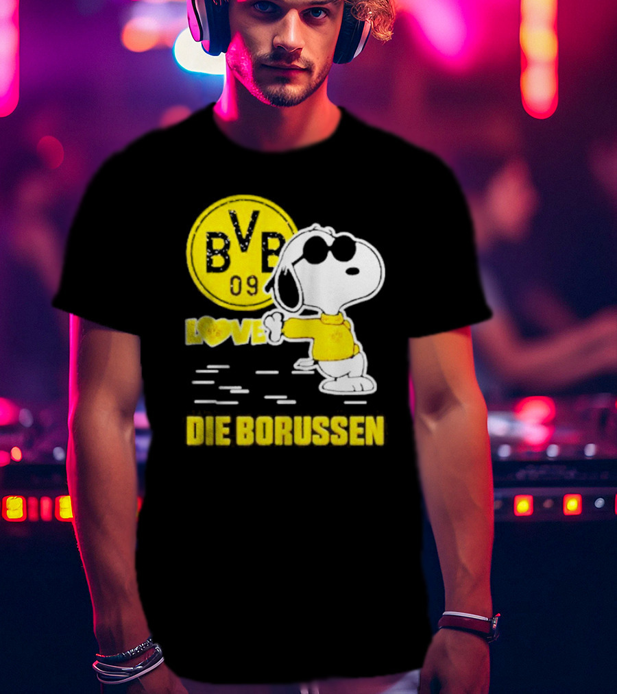 Snoopy Love BVB 09 Die Borussen Football Soccer T-Shirt