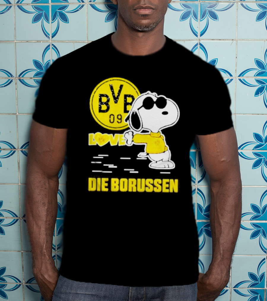 Snoopy Love BVB 09 Die Borussen Football Soccer T-Shirt