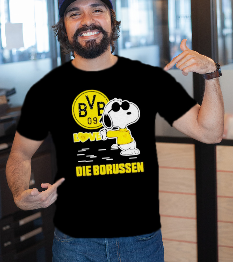 Snoopy Love BVB 09 Die Borussen Football Soccer T-Shirt