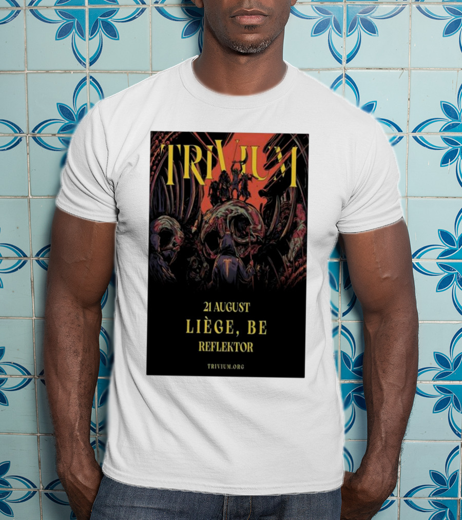 Trivium 21 August Liège BE Reflektor Concert Event T-Shirt