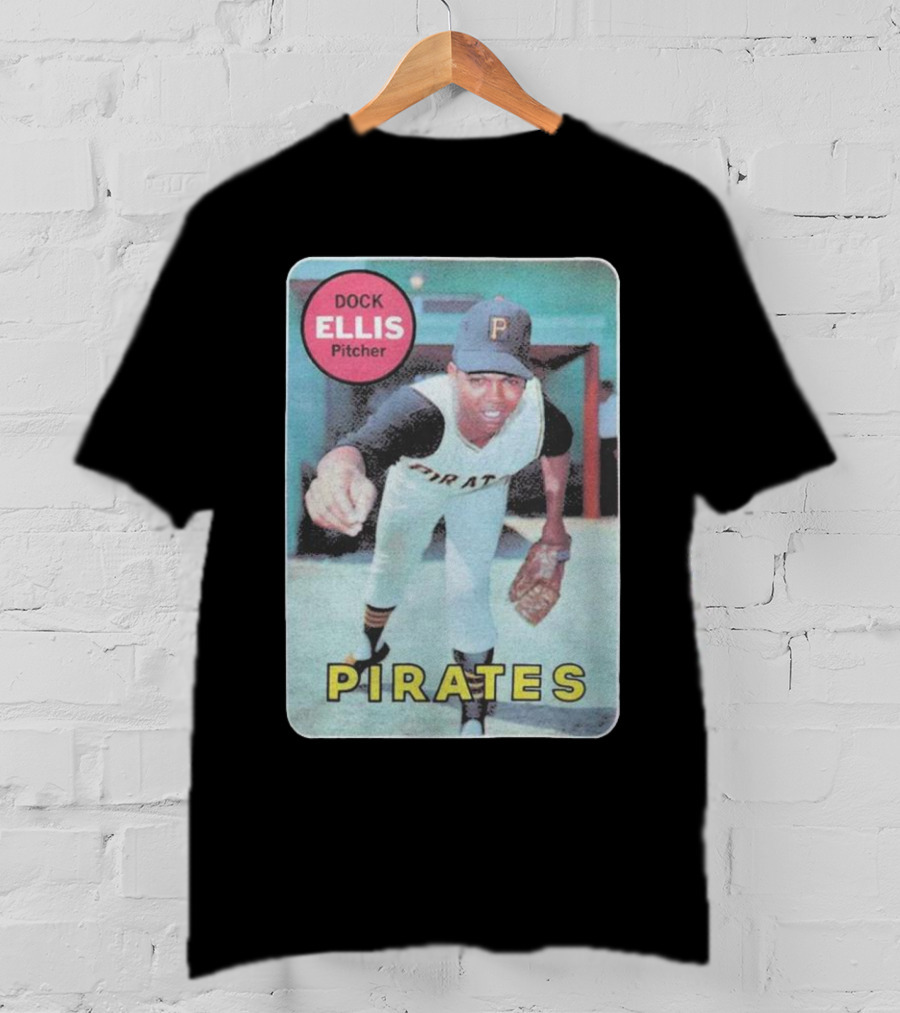 Dock Ellis Pitcher 1969 Topps Rookie Pirates T-Shirt