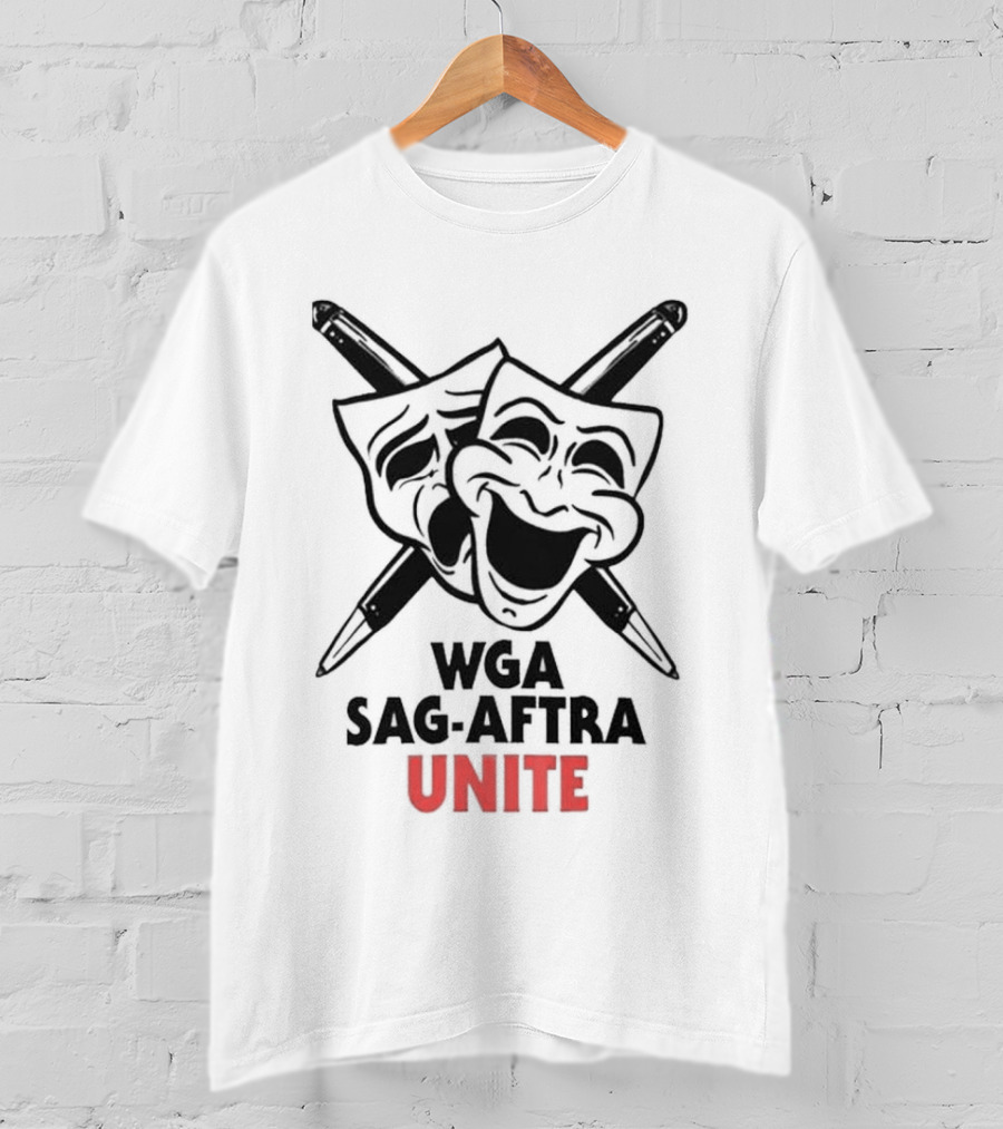 WGA Sag-Aftra Unite Masks And Pens T-Shirt