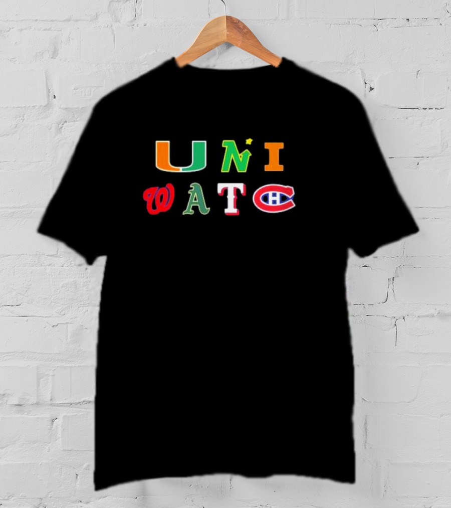 Uni Watch Miami Hurricanes Minnesota North Stars Illinois Fighting Illini Sports Teams T-Shirt