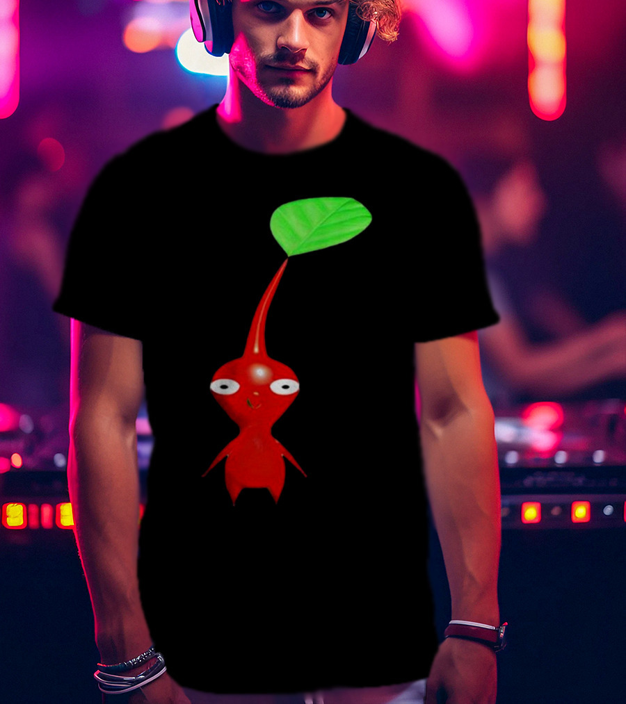 Pikmin Red Pikpik Character With Leaf Stem T-Shirt
