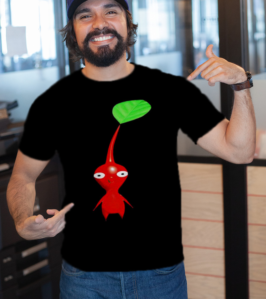 Pikmin Red Pikpik Character With Leaf Stem T-Shirt