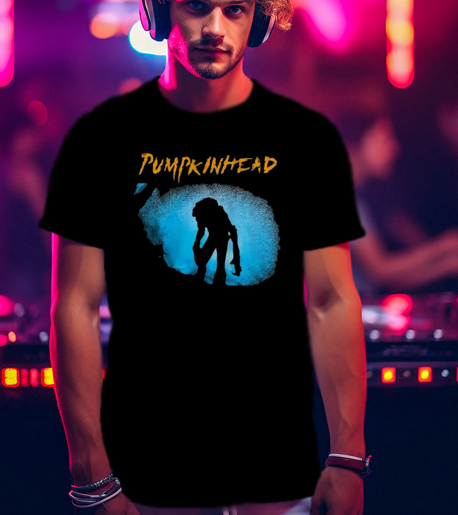 Pumpkinhead Horror Icon Silhouette Blue Glow T-Shirt