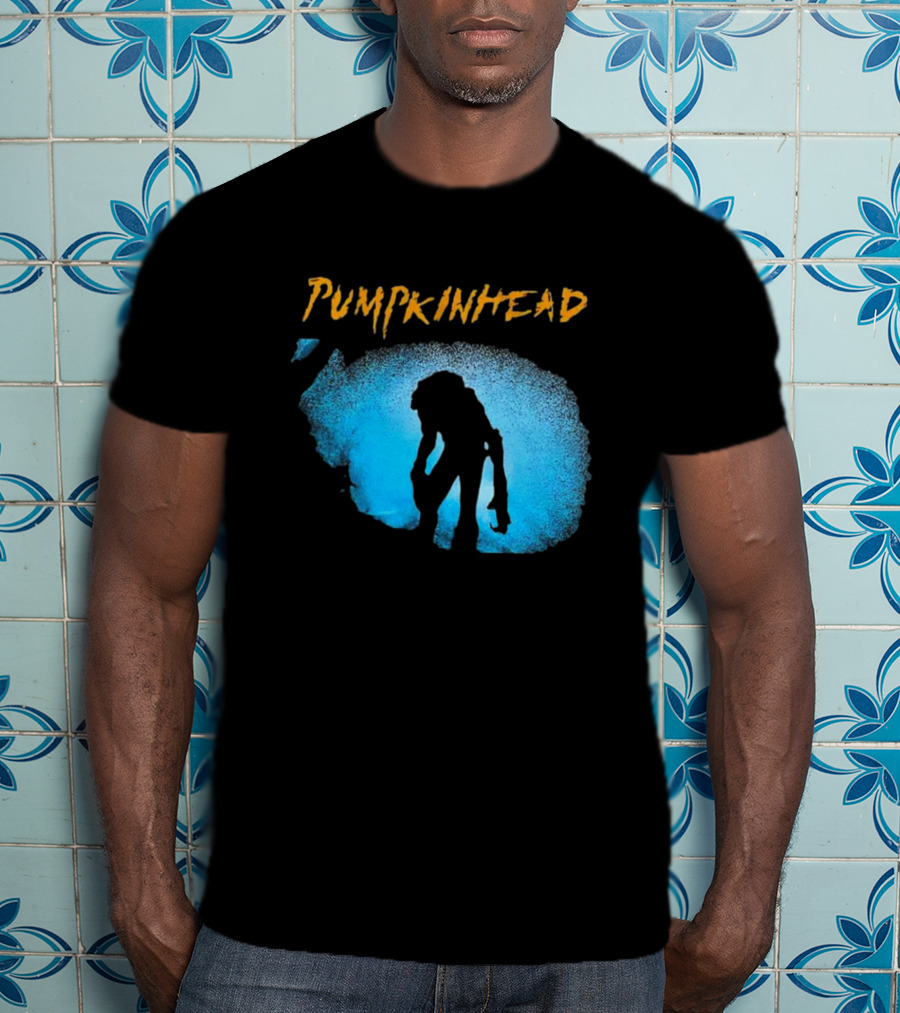 Pumpkinhead Horror Icon Silhouette Blue Glow T-Shirt
