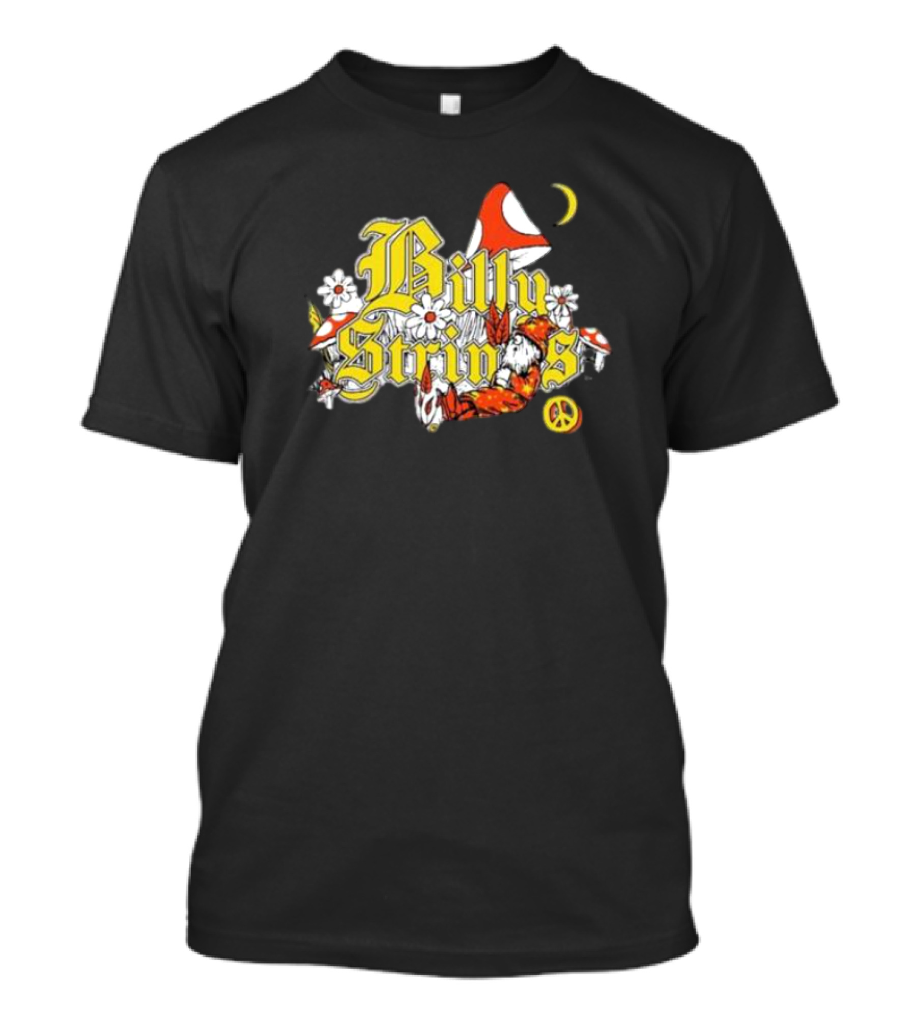 Billy Strings Sleeping Wizard Psychedelic Mushroom Peace Moon Daisies T-Shirt