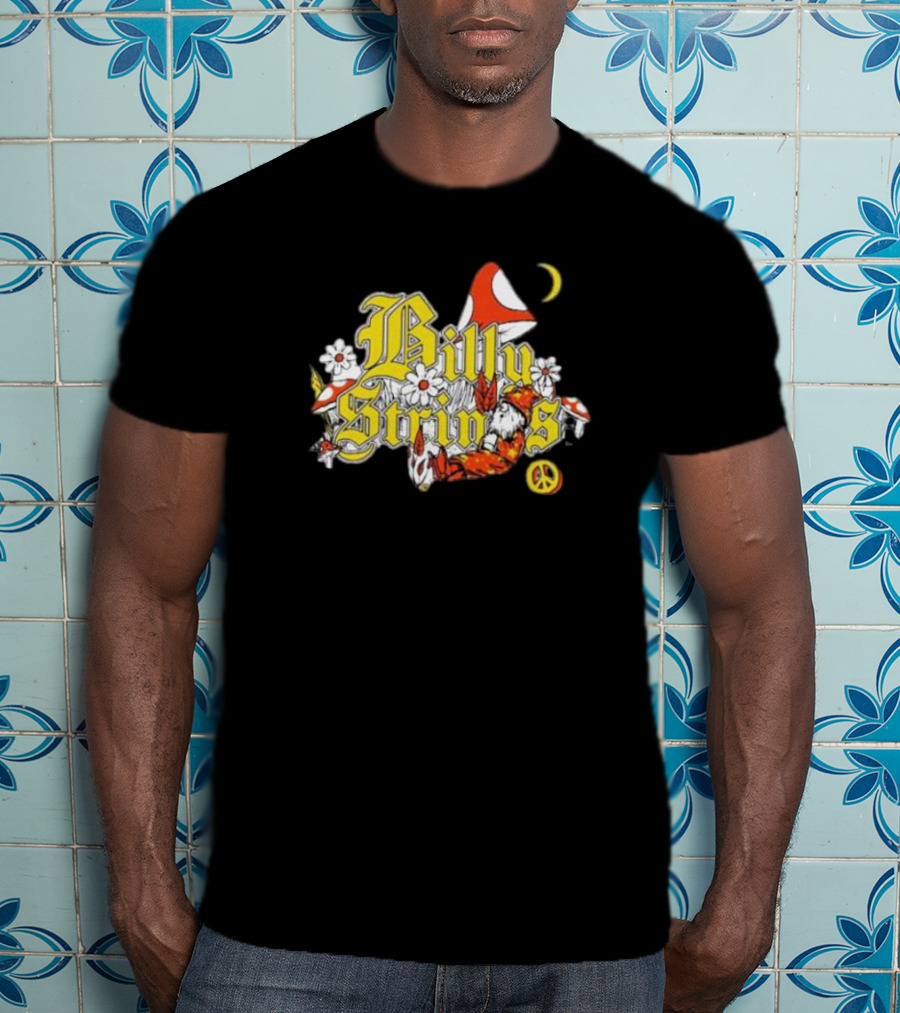 Billy Strings Sleeping Wizard Psychedelic Mushroom Peace Moon Daisies T-Shirt