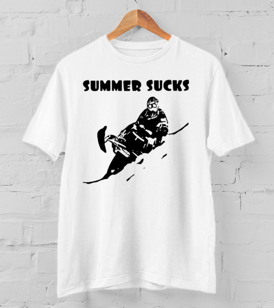 Snowmobile Rider Declares Summer Sucks T-Shirt