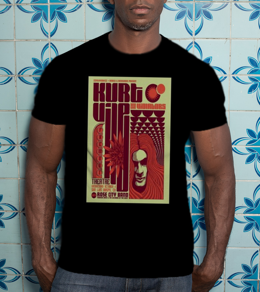 Kurt Vile And The Violators San Luis Obispo Fremont Theatre Rose City Band T-Shirt