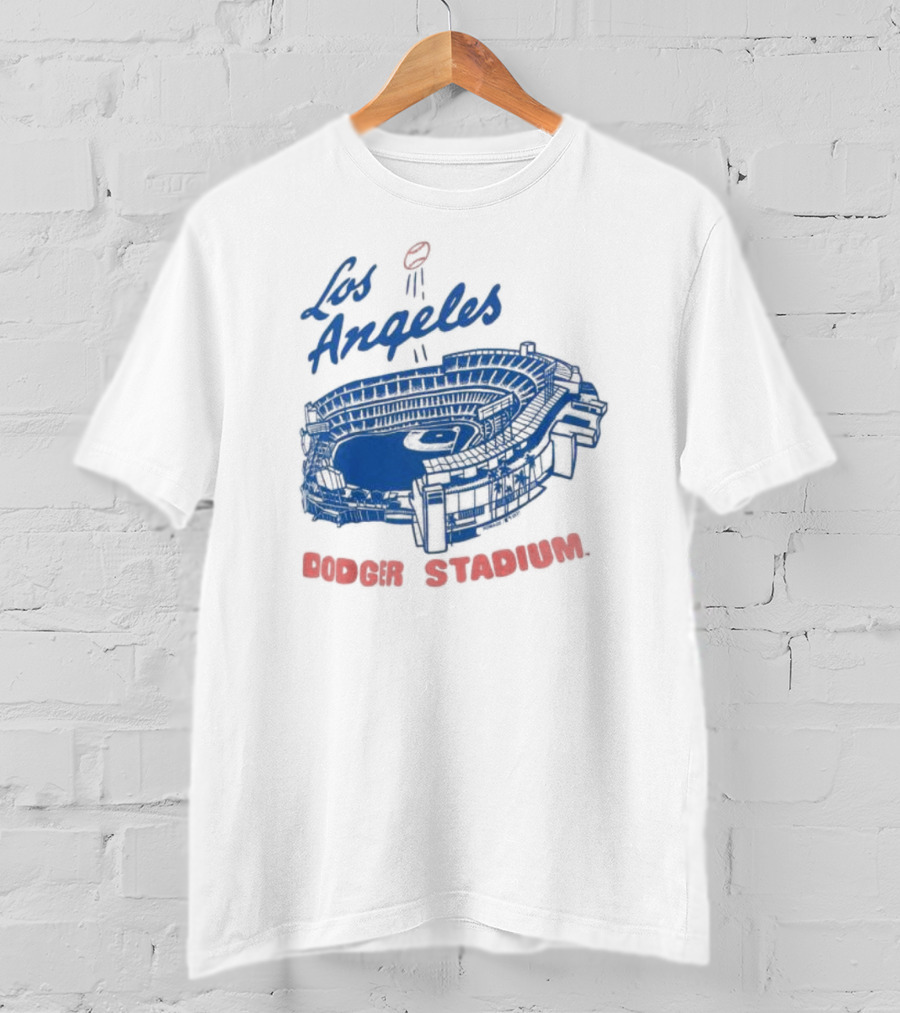 Los Angeles Dodger Stadium Homage Tri-Blend Gray T-Shirt