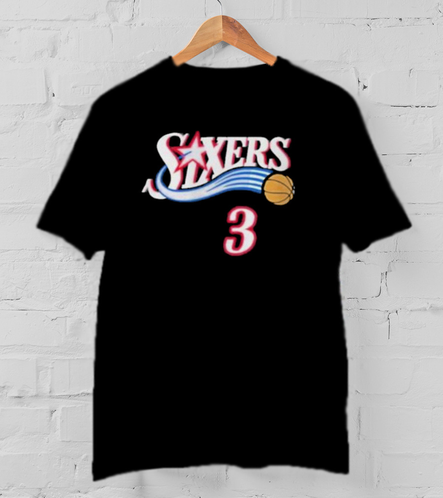 Mitchell Ness Allen Iverson Philadelphia 76ers Basketball 3 T-Shirt
